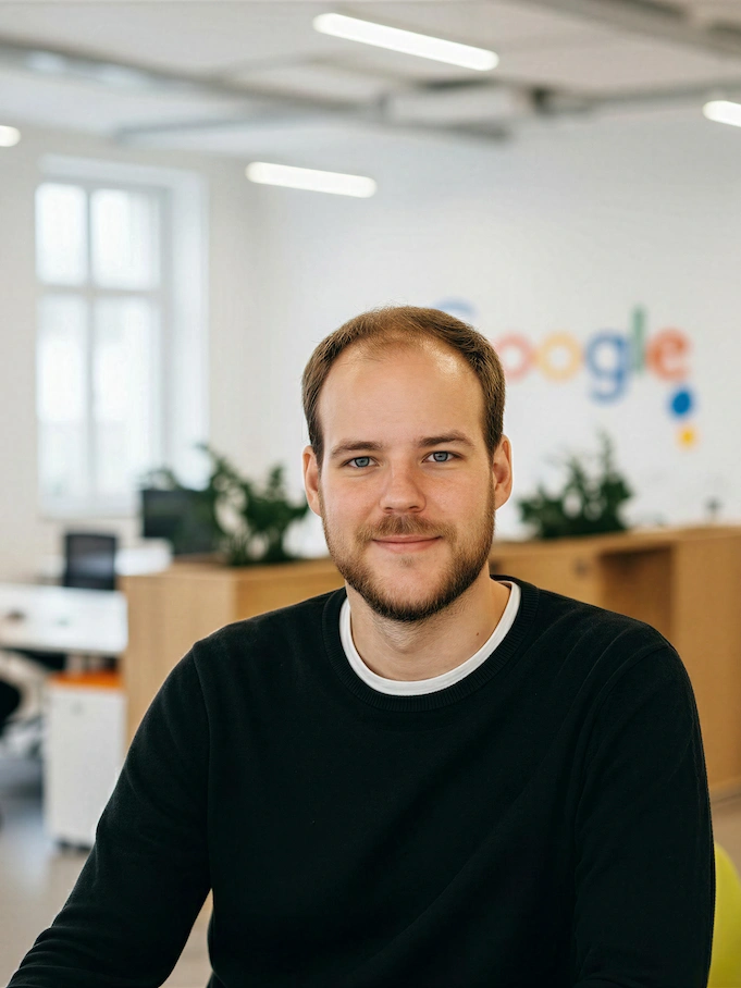 Philipp in the office at Google